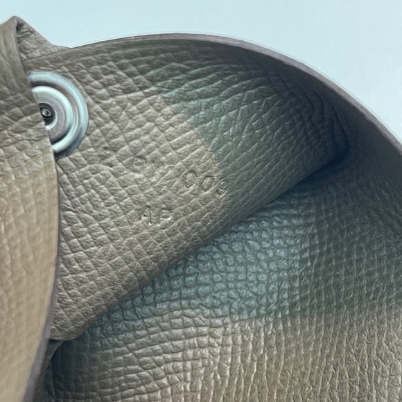 Hermes Calvi card holder in etoupe gray women leather wallet with box - Picture 11 of 16